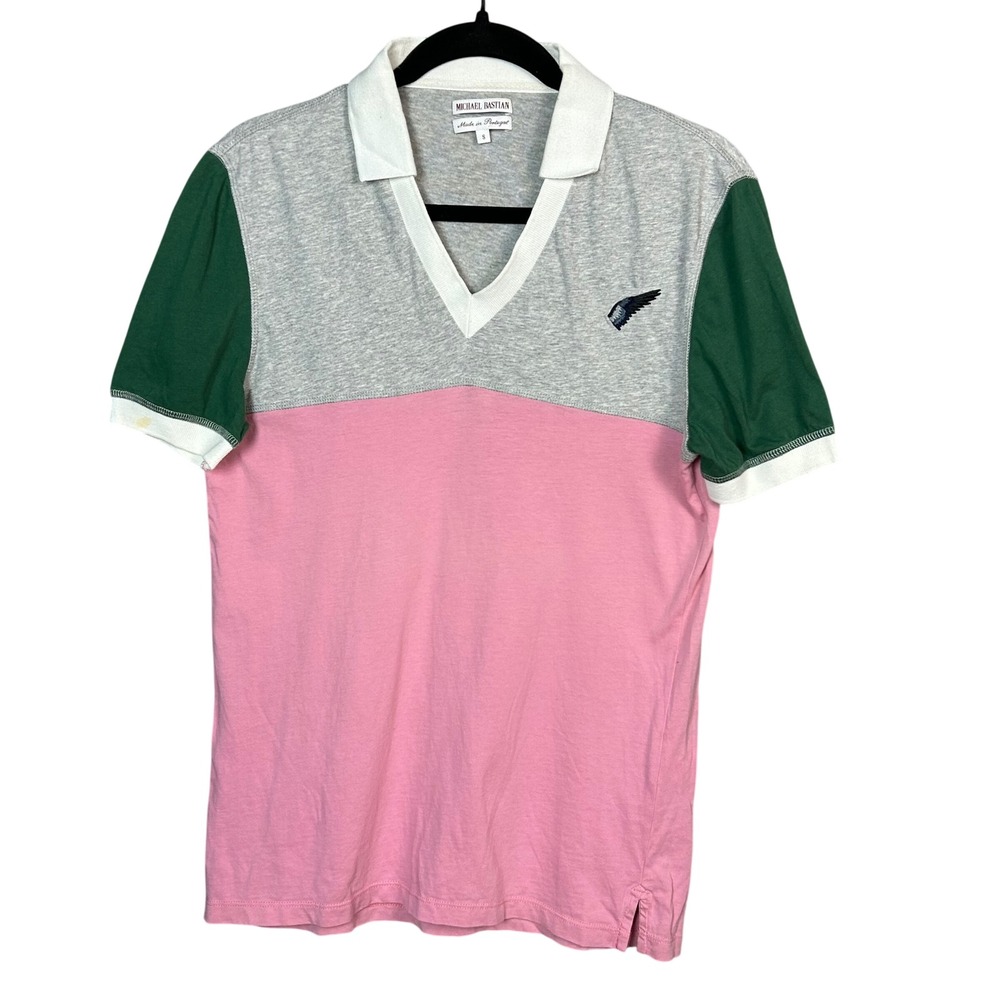 Michael Bastian Polo Shirt Mens Small Preppy Colorblock Portugal Euro Summer